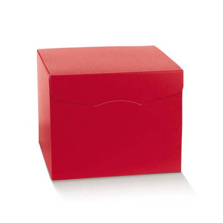 SCATOLA SEGRETO 20x20x18cm FIBRA ROSSO