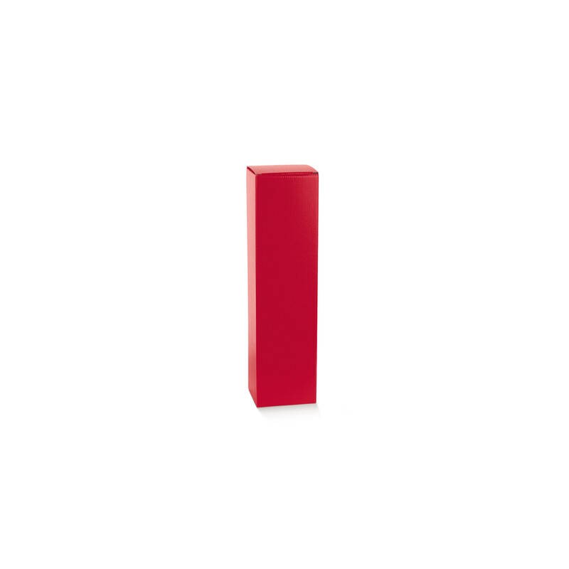 SCATOLA PORTA 1 BOTTIGLIA 9x9x34cm FIBRA ROSSO