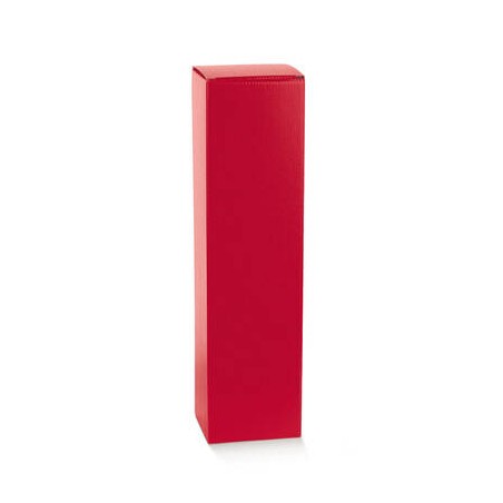 SCATOLA PORTA 1 BOTTIGLIA 9x9x34cm FIBRA ROSSO