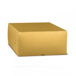 SCATOLA MARMOTTA NEW 40x40x19,5cm FIBRA ORO