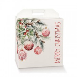 SCATOLA REGALO C/MANIGLIA 28x20x35cm ADDOBBI DI NATALE