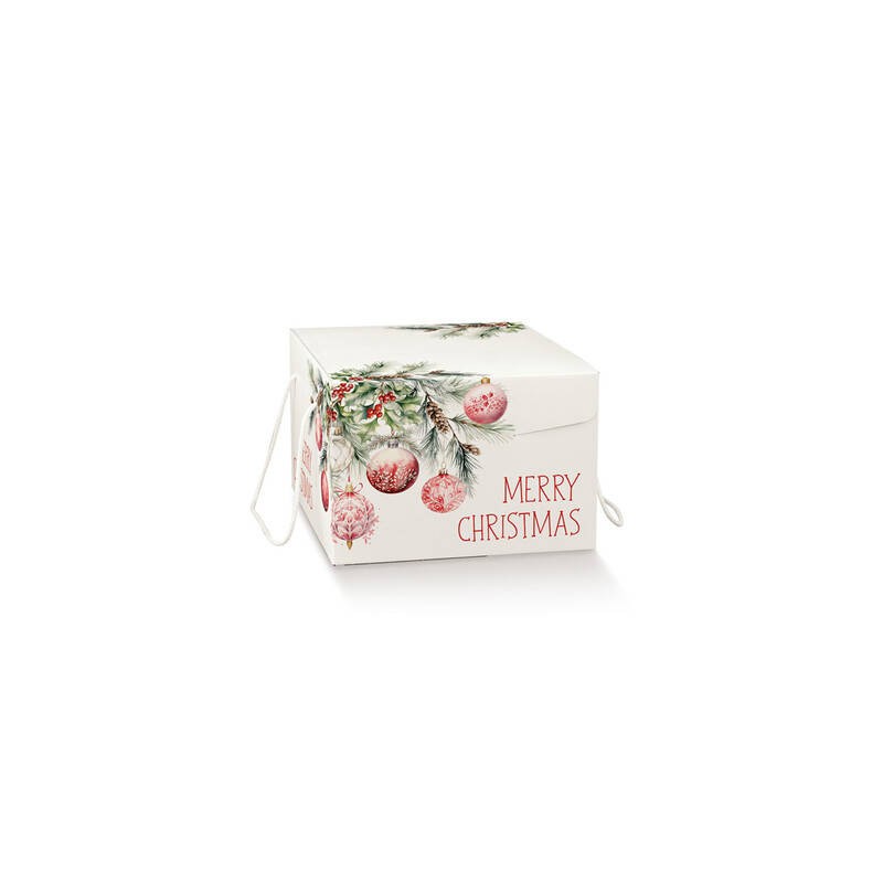 SCATOLA SEGRETO C/CORDINI 21x21x21cm ADDOBBI DI NATALE
