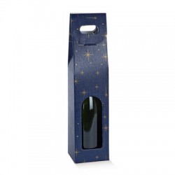 SCATOLA 1 BOTTIGLIA C/MANIGLIA E FINESTRA 9x9x38,5cm NIGHT