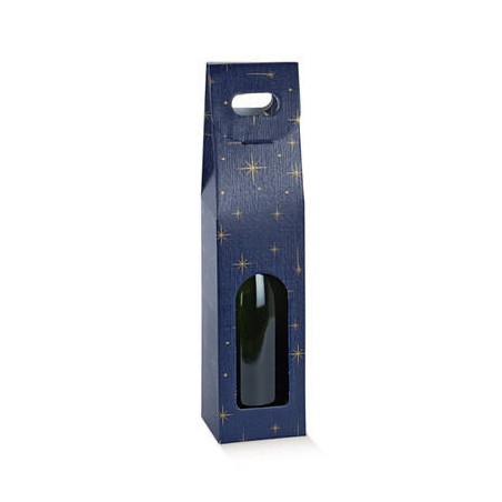 SCATOLA 1 BOTTIGLIA C/MANIGLIA E FINESTRA 9x9x38,5cm NIGHT
