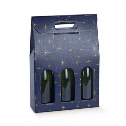 SCATOLA 3 BOTTIGLIE C/MANIGLIA E FIN. 27x9x38,5cm NIGHT