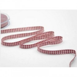 NASTRO TESSUTO DUMBO QUADRI mm10x20mt COL.31 ROSSO/BIANCO