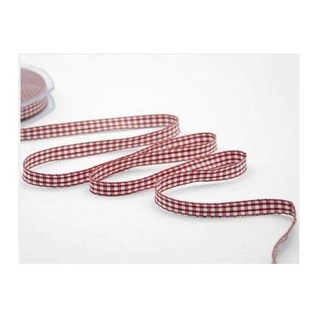 NASTRO TESSUTO DUMBO QUADRI mm10x20mt COL.31 ROSSO/BIANCO
