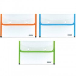 BUSTA C/BOTTONE F.TO A4 34x24cm BORDATA FLUO