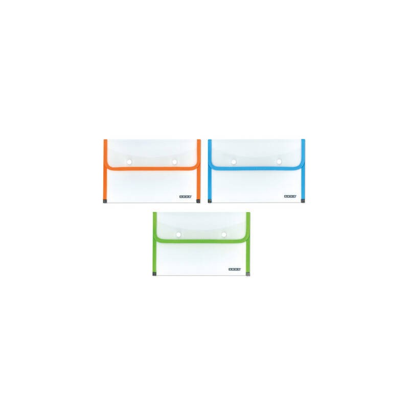BUSTA C/BOTTONE F.TO A4 34x24cm BORDATA FLUO