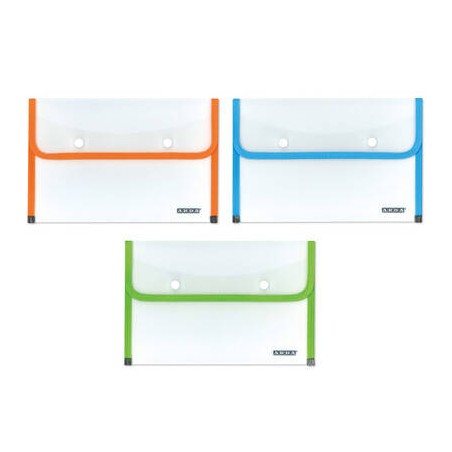 BUSTA C/BOTTONE F.TO A4 34x24cm BORDATA FLUO