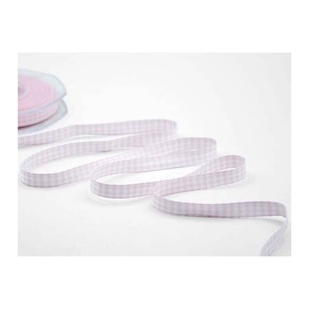 NASTRO TESSUTO DUMBO QUADRI mm10x20mt COL.20 ROSA/BIANCO