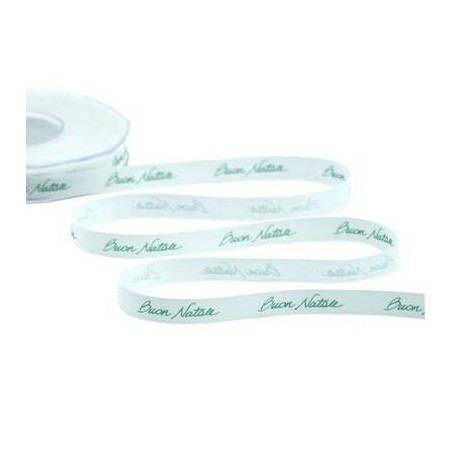 NASTRO POLICOTONE mm10x15mt STAMPA BUON NATALE VERDE