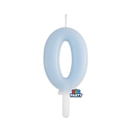 CANDELINA NUMERO 0 TINY PLUMP CELESTE BABY 7cm