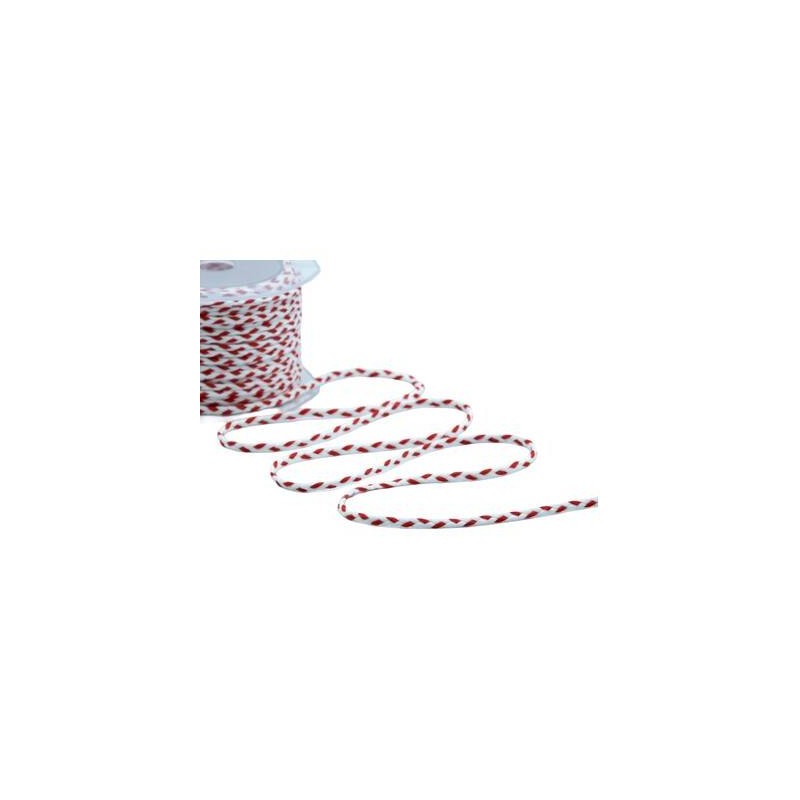 NASTRO TRECCINA  mm5x25mt COL.13/31 BIANCO/ROSSO