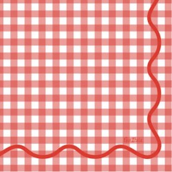 TOVAGLIOLI 33x33 VICHY ROSSO 16pz