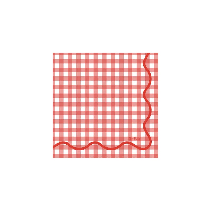 TOVAGLIOLI 33x33 VICHY ROSSO 16pz