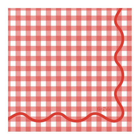 TOVAGLIOLI 33x33 VICHY ROSSO 16pz