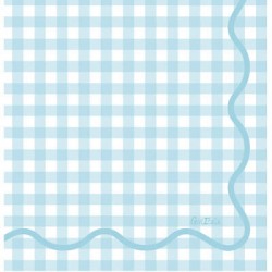 TOVAGLIOLI 33x33 VICHY AZZURRO 16pz