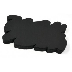 NUVOLETTA MACCHIA CARTONCINO NERO 17x9 50pz