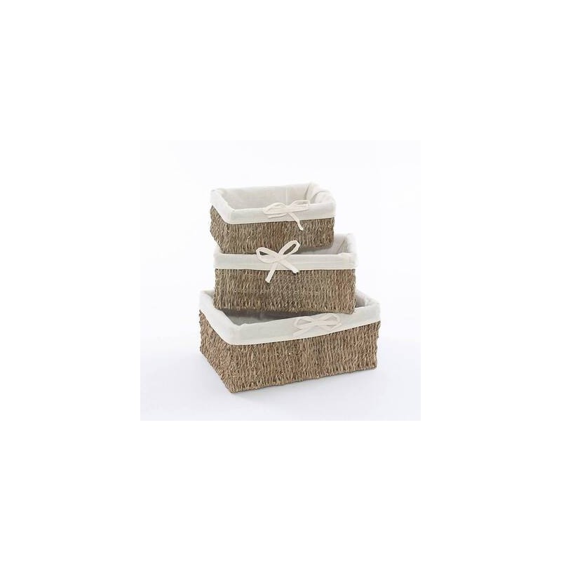 CESTINO IN CORDONCINO CON FODERA 2/3 cm 24x15x10h