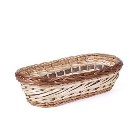 CESTO OVALE IN VIMINI E PIOPPO cm45x25x11