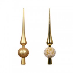 PUNTALE ALBERO NATALE IN POLIESTERE H.30,5cm ORO ASS.TI 1pz