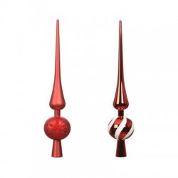 PUNTALE ALBERO NATALE IN POLIESTERE H.30,5cm ROSSO ASS.TI 1pz