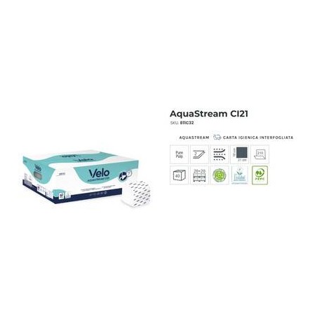 IGIENICA INTERFOGLIATA AQUASTREAM CI21 8400fg (40x210) VELO