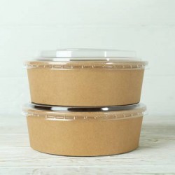 INSALATIERA POKE IN CARTONCINO AVANA ø18,5cm 1300ml 50pz OASIS