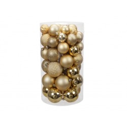 PALLINE PLASTICA MIX ORO TUBO 60pz