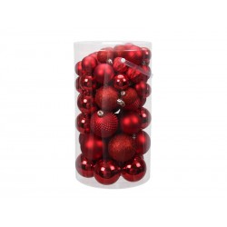 PALLINE PLASTICA MIX ROSSO TUBO 60pz