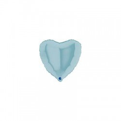 PALLONE MYLAR CUORE 18 45cm PASTEL BLU