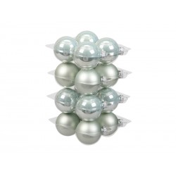 PALLINE VETRO ø57mm GRIGIO OSTRICA 16pz