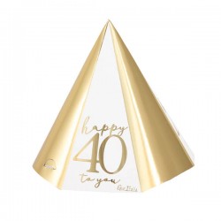 CAPPELLINO HAPPY 40 BIANCO/ORO 4pz