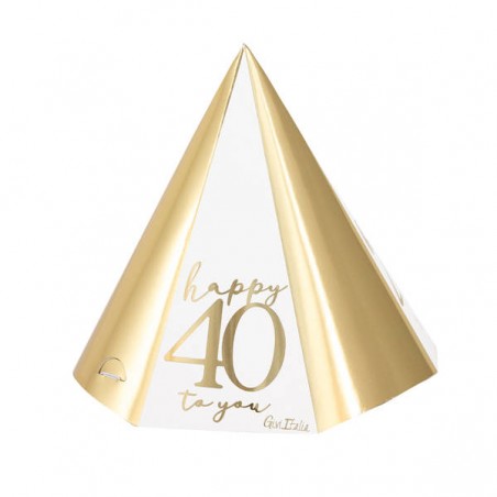CAPPELLINO HAPPY 40 BIANCO/ORO 4pz