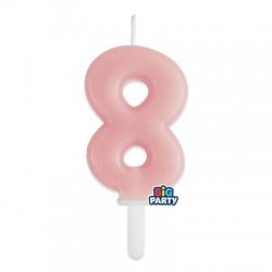 CANDELINA NUMERO 8 TINY PLUMP ROSA BABY 7cm