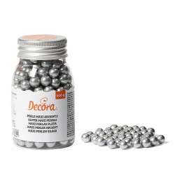 PERLE DI ZUCCHERO ø5mm METALLIZZATO 100gr ARGENTO
