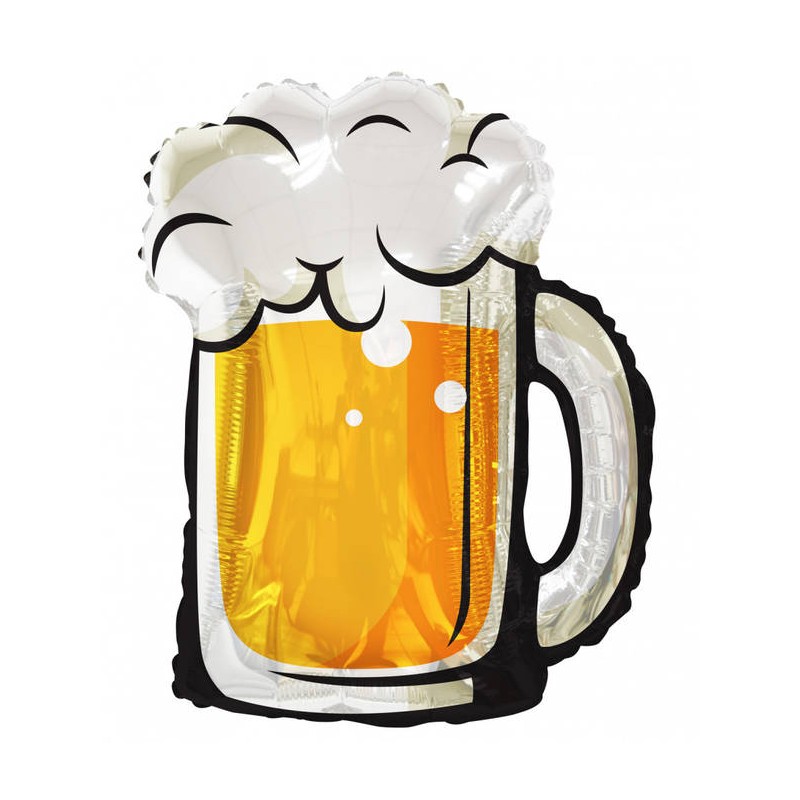 PALLONE MYLAR BOCCALE BIRRA S/SHAPE 81x63cm