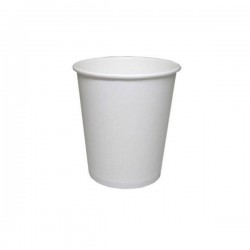 BICCHIERI CARTONCINO RICICLABILE 270ml (tacche 200/250ml) ø8x9cm 50pz BIANCHI USOBIO