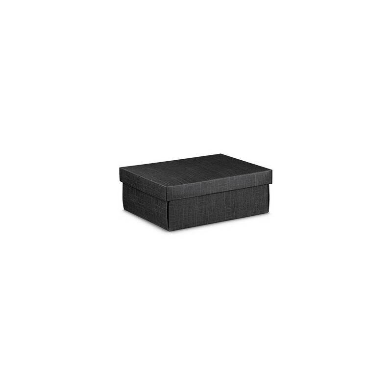SCATOLA EASY F/COPERCHIO 30x23x11cm SETA NERO