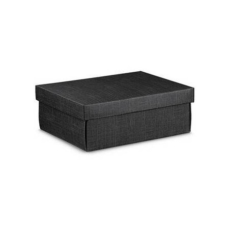 SCATOLA EASY F/COPERCHIO 30x23x11cm SETA NERO