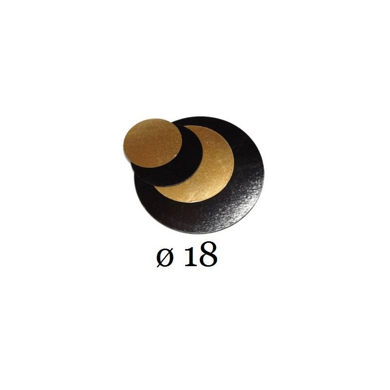 DISCO CARTONE LISCIO ORO ø18 3 PEZZI
