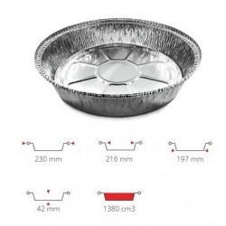 TEGLIA ALLUMINIO TONDA C803L 100pz CONTITAL