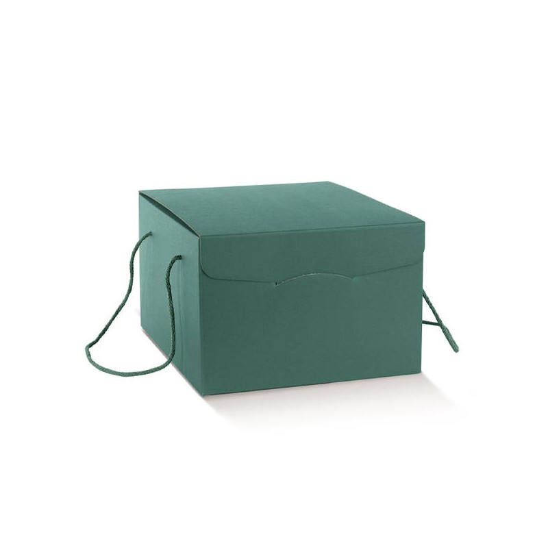 SCATOLA SEGRETO C/CORDINI 29x35,5x19,5cm FIBRA VERDE