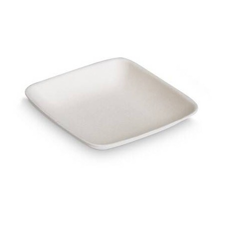 MINI PIATTINO QUADRATO POLPA 25ml 6,5x6,5cm 25pz BIO COMPOSTABILE