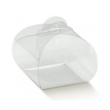 SCATOLA TORTINA PVC TRASPARENTE 10,5x10,5x9 10pz