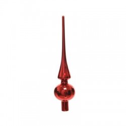 PUNTALE ALBERO IN VETRO LUCIDO H.26cm ROSSO 1pz