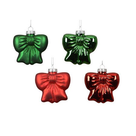 APPENDINO FIOCCO IN VETRO 8,1x3,3x8,7cm COLORI ASS.TI 1pz