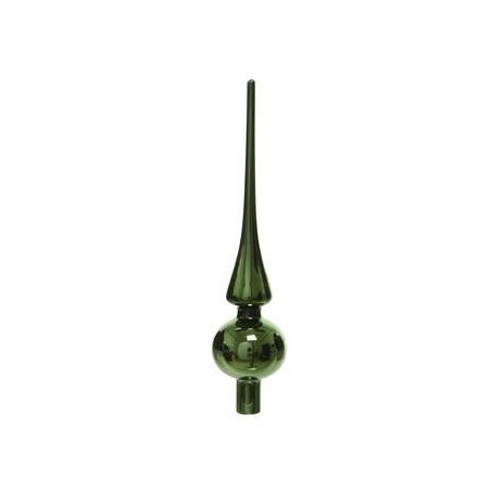 PUNTALE ALBERO VETRO LUCIDO H.26cm VERDE SCURO 1pz