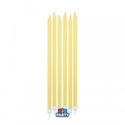 CANDELINE STELO MATITA 15cm GIALLO BABY 12pz